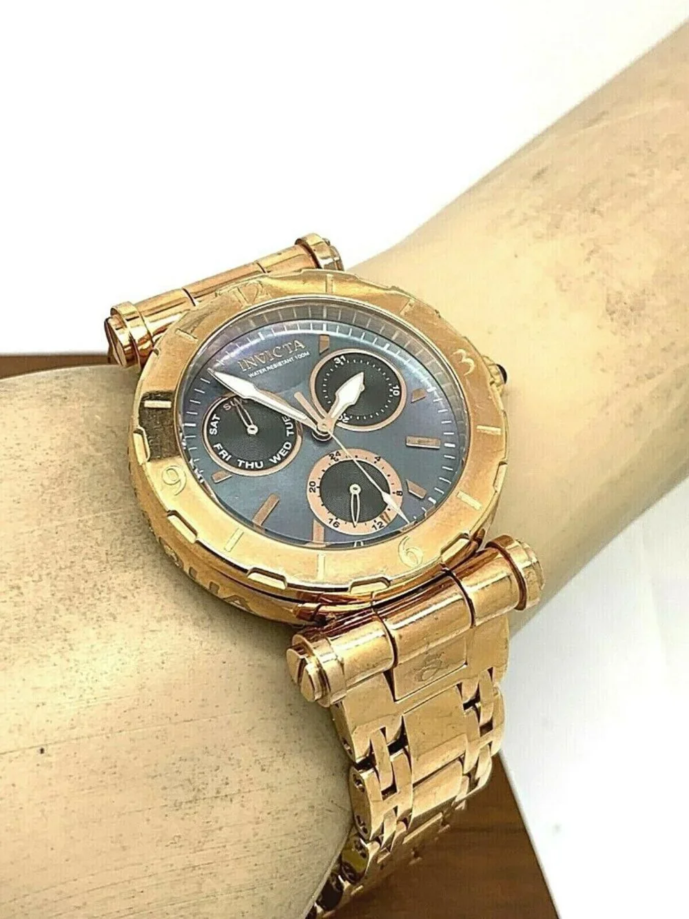 Invicta Women's Watch 24429 Subaqua Rose Gold Quartz Blue Mother of Pearl Dial